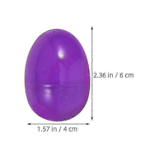 Påskeegg i assorterte farger, 60 stk, fyllbare PP-egg til påskepynt og eggjakt