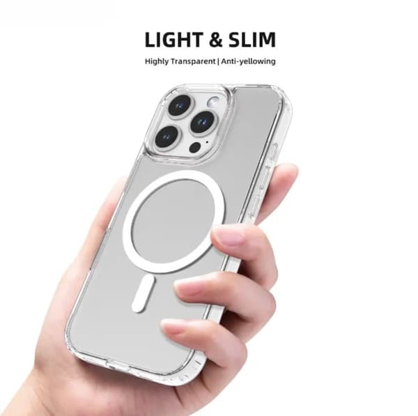 iPhone 16 Pro Max Kuori Läpinäkyvä MagSafe - Täysin peittävä iskunkestävä suoja