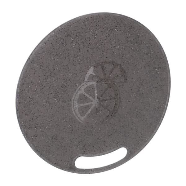 Plastic Cutting Board for Kitchen, Round Baking Board, Fruit and Vegetable Cutting Board with Handle, 31 cm