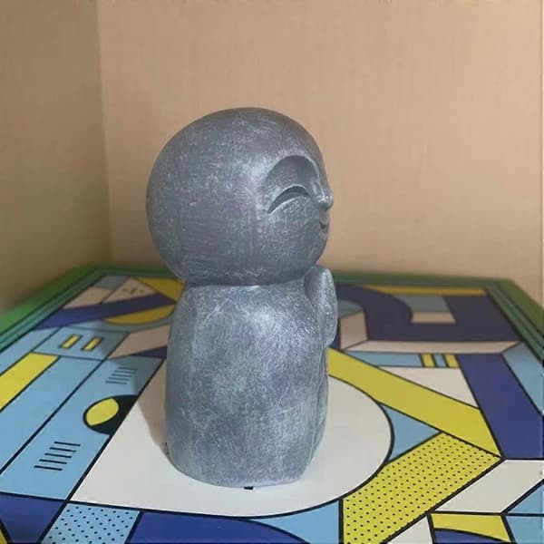 Buddha Statyer Skulptur Beende Samlarobjekt Lättviktsmunk Skrivbordshylla