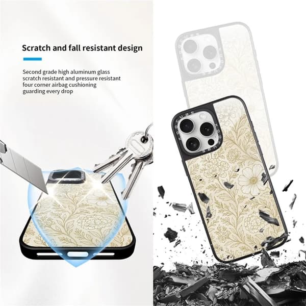 Mobildeksel til iPhone 15 Pro Max MagSafe Aluminium Silikon Beige 95