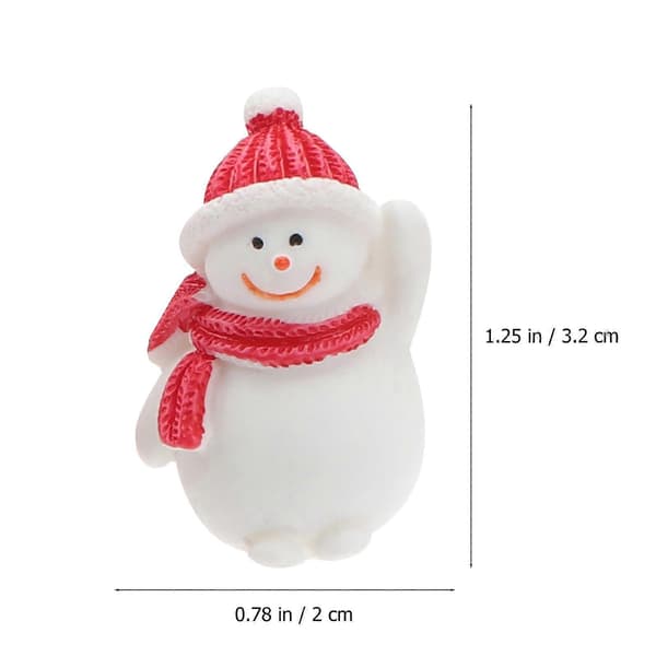 4 stk. Winter Wonderland julepynt miniature julepynt mini snemand ornament M