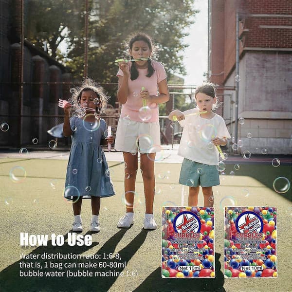 5-pack 10 ml bubbelkoncentratpåfyllning för bubbelmaskin