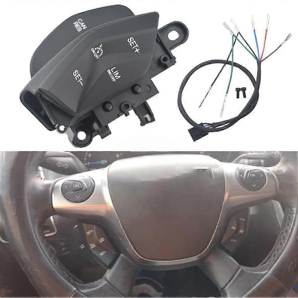 Rattknapp kompatibel med Ford Focus 3 2012-2014 for Kuga 2012-2015 Bilhastighetskontrollbryter Cruisekontrollsystem