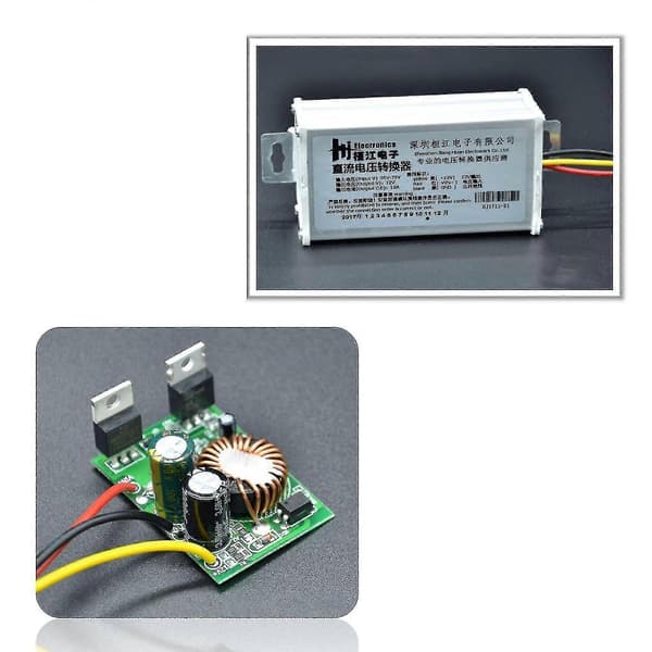 48V til 12V 10A DC Step Down Omformer Spenningsregulator for Bilstrøm Input 36V to 72V