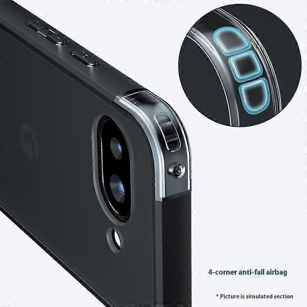 Til Google Pixel 9a Cover Skin-Touch TPU+PC Mat Telefoncover, Transparent Sort