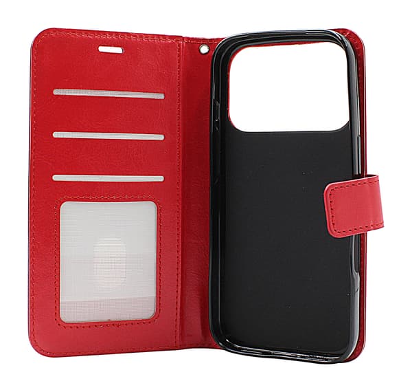 Crazy Horse iPhone 17 Pro Pung Etui Svart