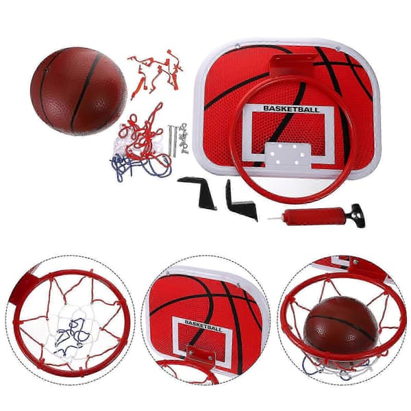Röd Barn Hängande Basketkorg Set 1Set