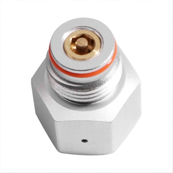CO2-trykregulatoradapter, hun TR21-4 cylinder til han G1/2 Co2-tank Silver