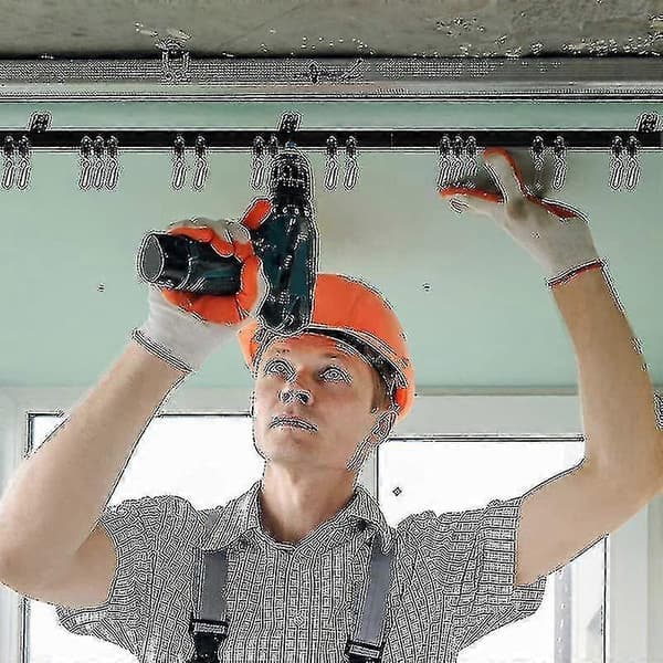 Flexibel 5M svart takskena för böjd gardininstallation
