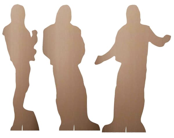 Bret Hart Bordskartongutskärningar, 3-pack hylltoppar