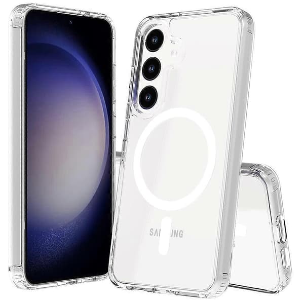 Lemonda For Samsung Galaxy S24 Magnetisk Deksel Akryl+TPU-deksel