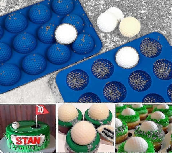 Golfball Silikon Sjokoladeform - 20-hulrom Kakeform Zx