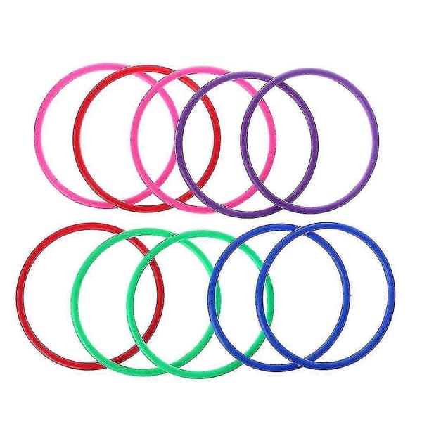 10 stk. plastik kasteringe mål kast karneval baghave park spil børn 8 cm inner diameter