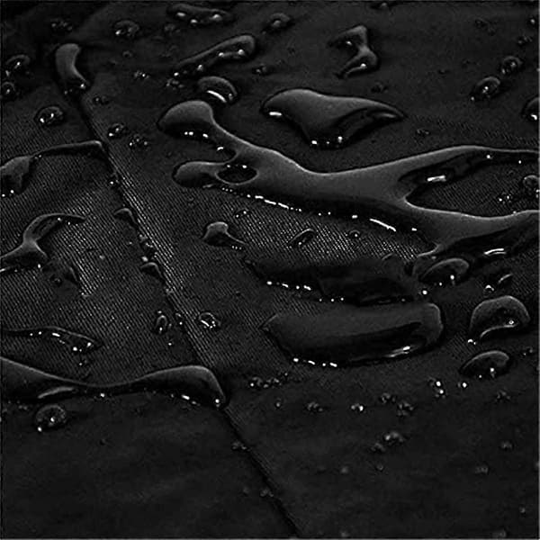 Terrassefontenedeksel 50H tommer Polyester Snøring Regn Snøbeskyttelse Svart Black