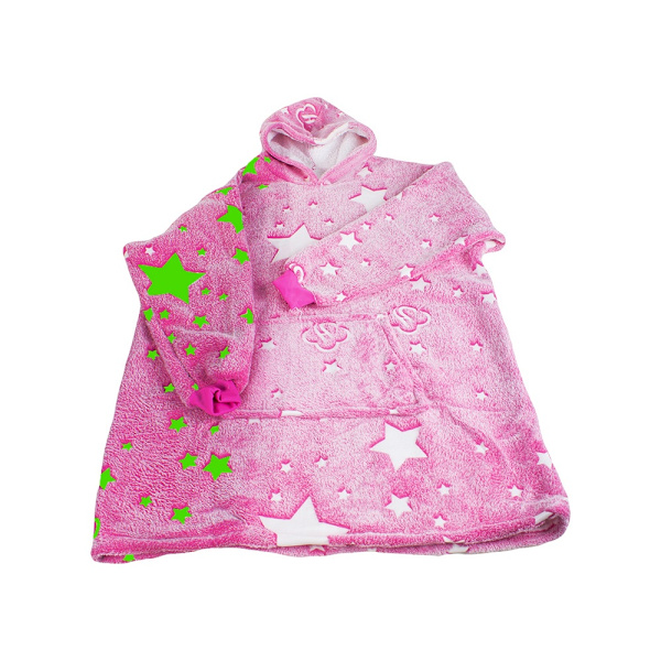 Oversized hættetrøje med hætte - Felt_MGF Pink