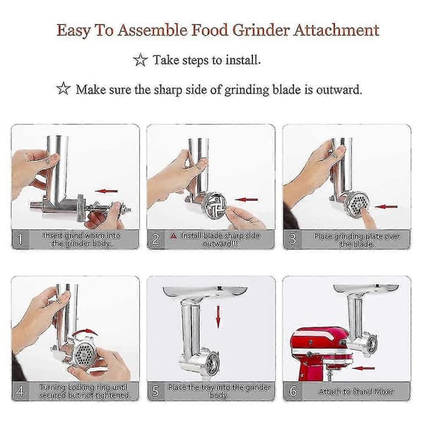 Kitchenaid Stand Mixer Kødhakker Tilbehør Inkluderer Pølsefylder
