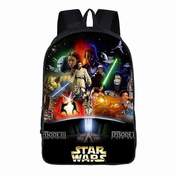 Backpack 1528Cx Star Wars Cartoon Backpack Primary and Secondary School Backpack Polyester Everyday Backpack Printed Backpack 1528Xn-FA-