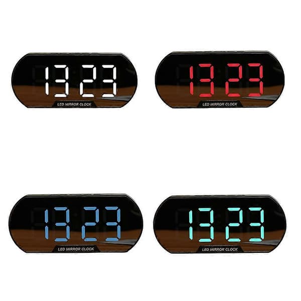 Digital väckarklocka LED spegelklockor elektronisk multifunktionsdekoration