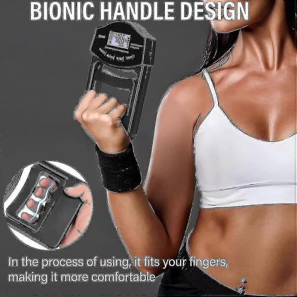 Digitalt grepstyrkemåler Dynamometer 180kg/396lbs med LCD-skjerm USB