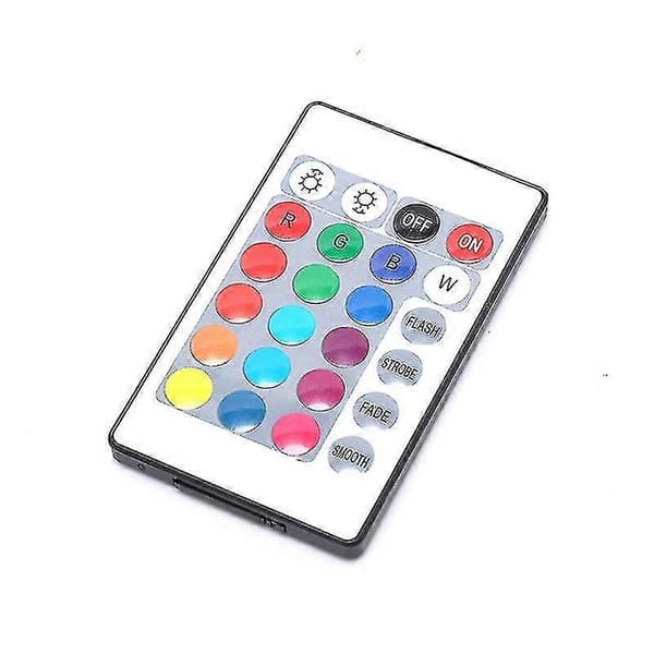LED RGB-kontroller 24-knapps IR-fjernkontroll DC12V dimmerkontrollboks for LED-stripelys