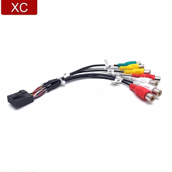14-bens universel 7 RCA-udgangsledningsnet Subwooferkabeladapter Ledningsforbindelse Android Radio Bluetooth-sendere Bil DVD CD-tilbehør