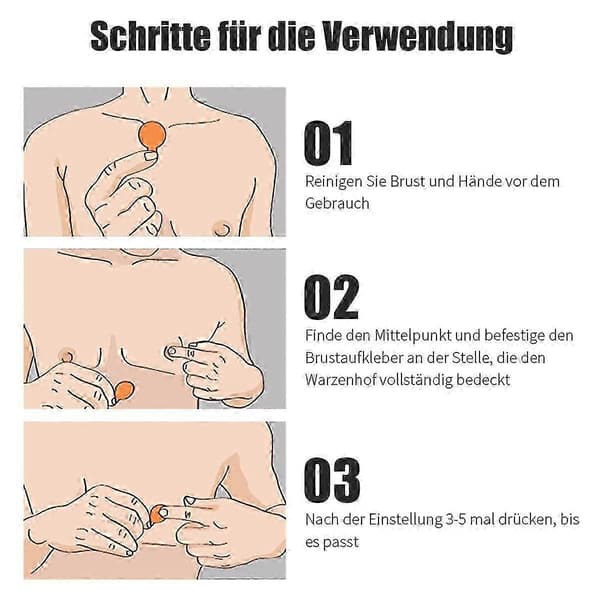 Usynlige selvklebende brystvortedekkere for menn 3,5 cm vanntette for trening