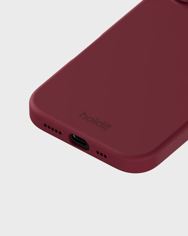 held iPhone 16 -silikonisuojakuori, punainen sametti 48