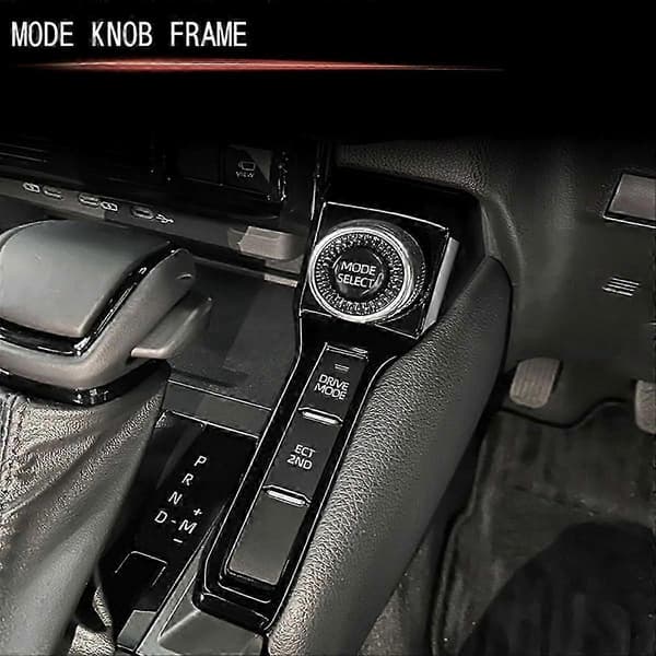 Bilens midtkonsoll modellvelger knapp trim glanset svart -N