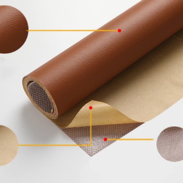 [14] Self-adhesive repair patch artificial leather 50x138 cm Light brown LightBrown