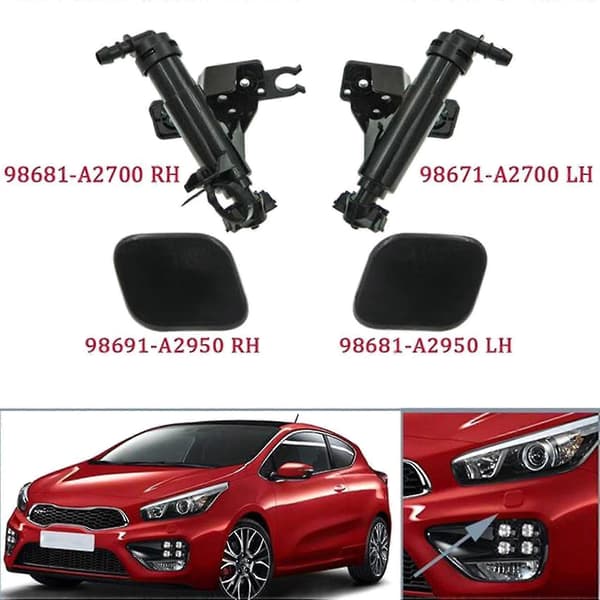 Venstre frontlysvaskerdysehette for Kia Ceed 2012-2016 modell