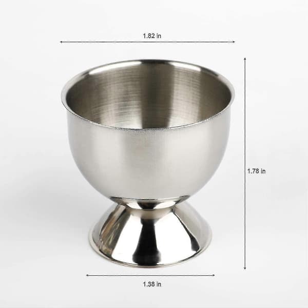 Äggkoppshållare Set Rostfritt Stål Äggbricka Köksredskap 4st, Silver)