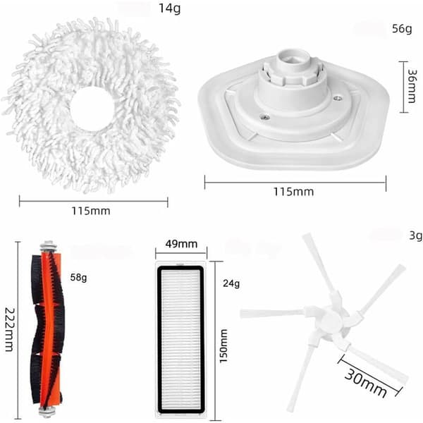 Mopphode-påfyll for tørr og våt bruk, erstatningsmikrofiber for Spin Magic Mop - Superabsorberende båndede tråder sikrer rene gulv