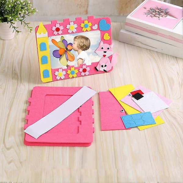 Färgglada DIY fotoramar Non-Woven Bildram Set 6 st