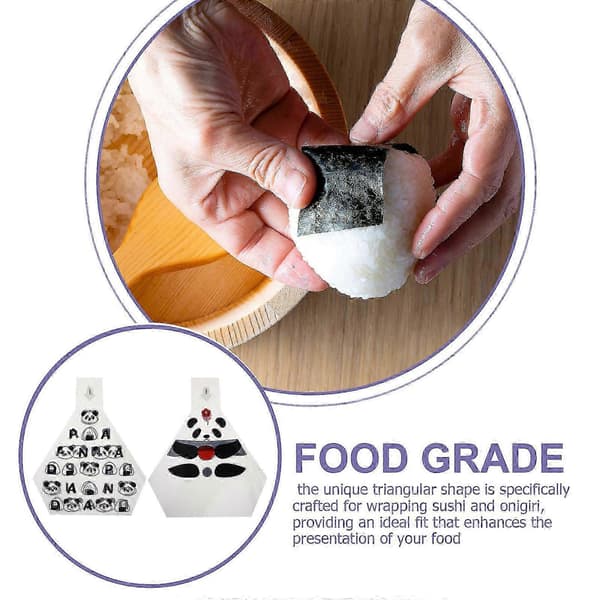 Engångs trekantiga sushiförpackningar 50 st blandade plast Onigiri-påsar
