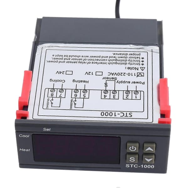 5 st 220V digital termostat med NTC-sensor för exakt temperaturkontroll black