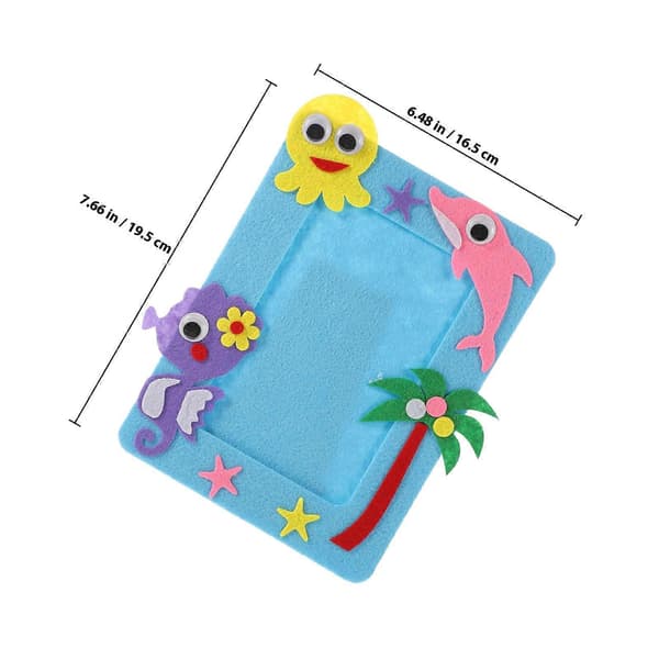 Färgglada DIY fotoramar Non-Woven Bildram Set 6 st