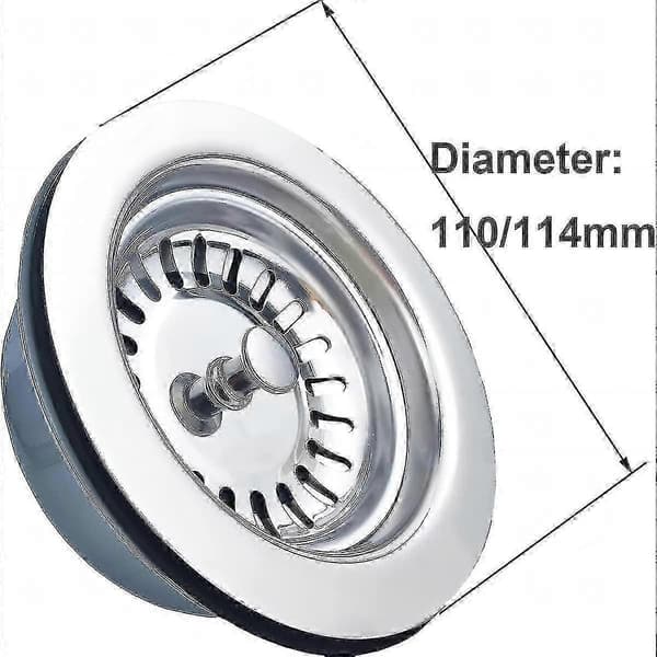110 mm kjøkkenvask avfallsbeholder i rustfritt stål og PVC-pluggfilter