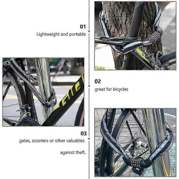 1PC Praktiskt Bärbart Stöldskyddslås för Cykel MXBC
