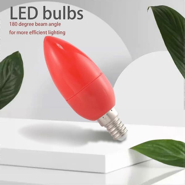 LED-kronelys Rød Fortune Lampe Gud Lys Energibesparende Kronelys E14
