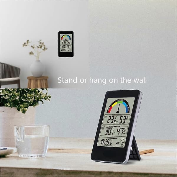 Digital termometer hygrometer temperaturmätare med komfortindikering