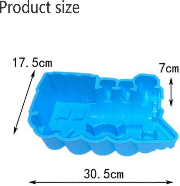 Overdimensjonert togkakeform for hjemmelaget kjøretøy-bursdagskake, 3D silikonform