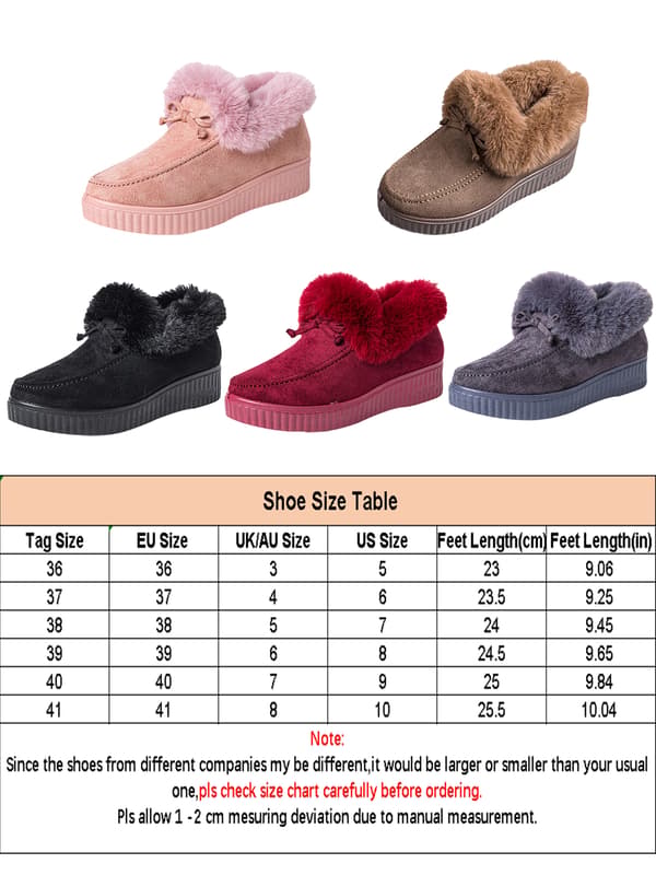 Mode Kvinnor Mockasiner med Plyschfoder Håller Varma Loafers Röda Röd US 10