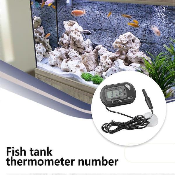 Digitalt LCD-termometer for vanntank, akvarium, bil og dam