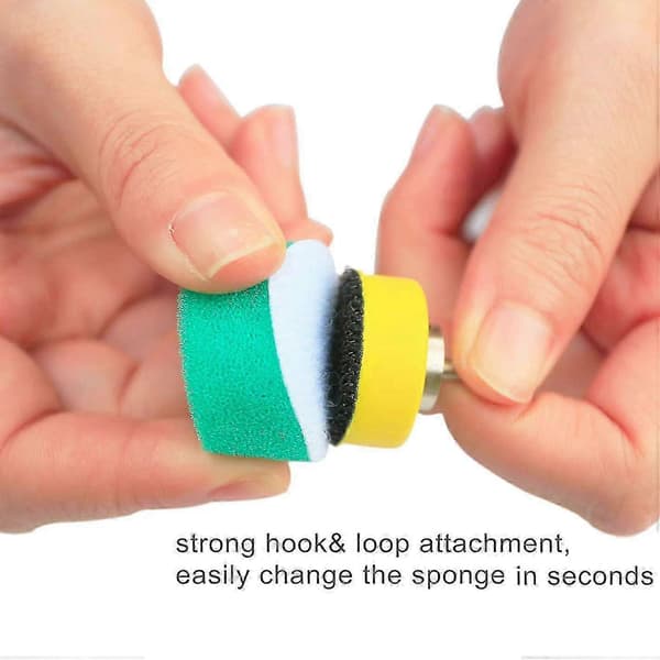 Minipoleringsputer sett for elektrisk drill, poleringsputesett 3 stk blue  green  black