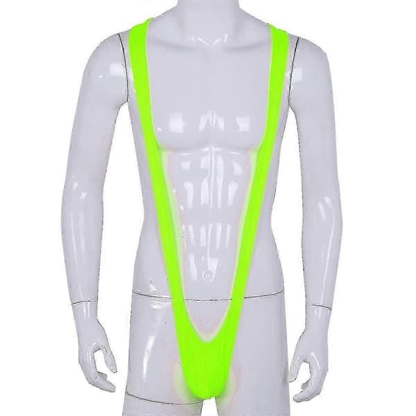 Fluorescerende Mankini - Elastisk Badedrakt for Menn Black