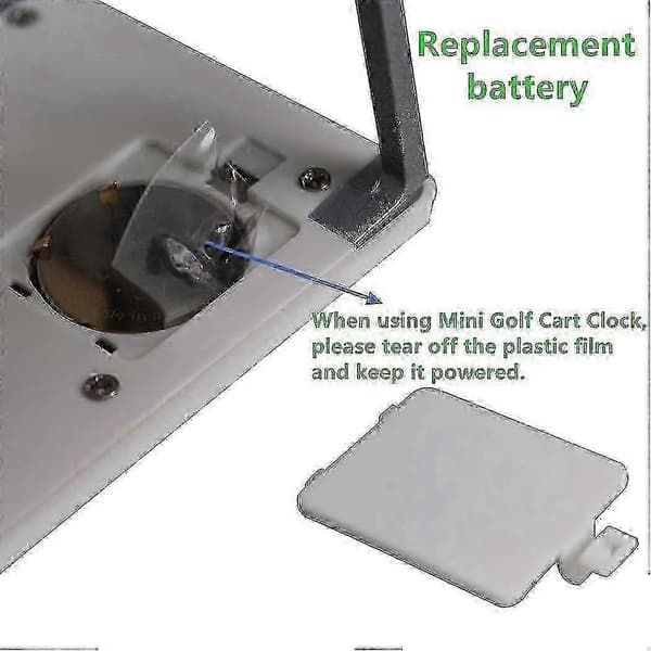 Hvit legering minigolfbil klokkeleke