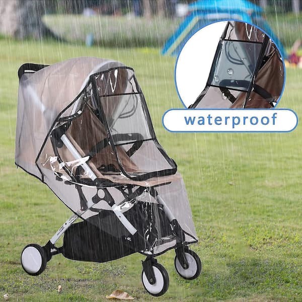 Universal Regnöverdrag För Barnvagn Transparent Vagn Regnöverdrag Vindtätt Och