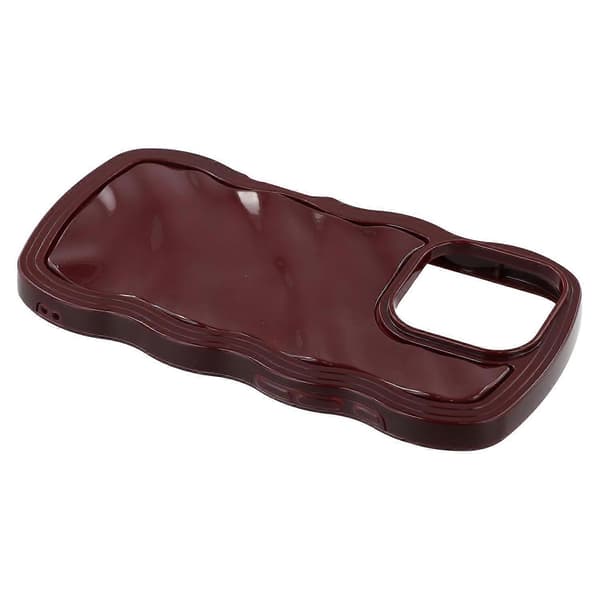 Til iPhone 16 Pro-deksel Bølget kant Støtsikkert TPU+PC-telefondeksel Multicolor Wine Red