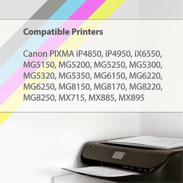 Ersättningsbläckpatroner för Canon PGI-525 CLI-526 4x5 set totalt 20-pack